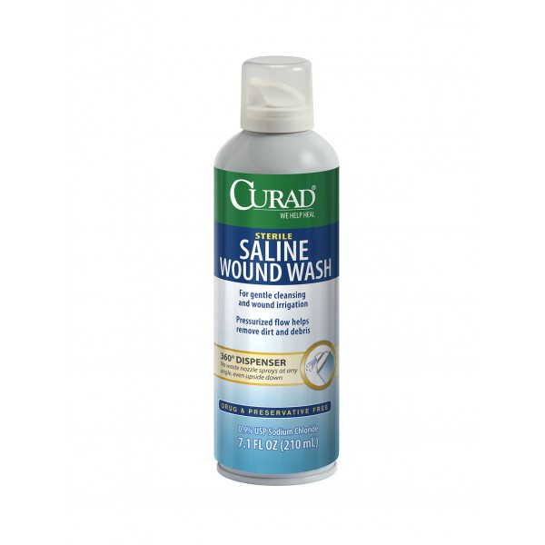 Curad Saline Wound Flush Spray,7.100 OZ