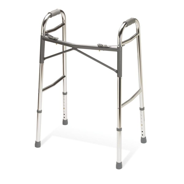 Adult Heavy-Duty Two-Button Folding Walkers,Standard