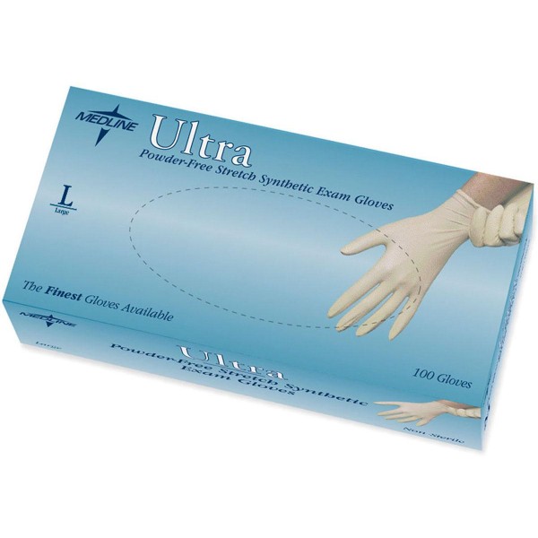 Ultra Stretch Synthetic Exam Gloves,Large