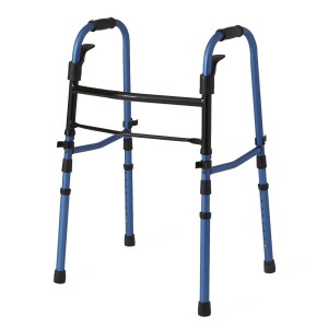 Folding Paddle Walkers with 5" Wheels,Blue,Adult