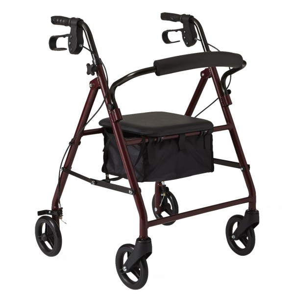 Basic Rollator - Burgundy,Burgundy,6"