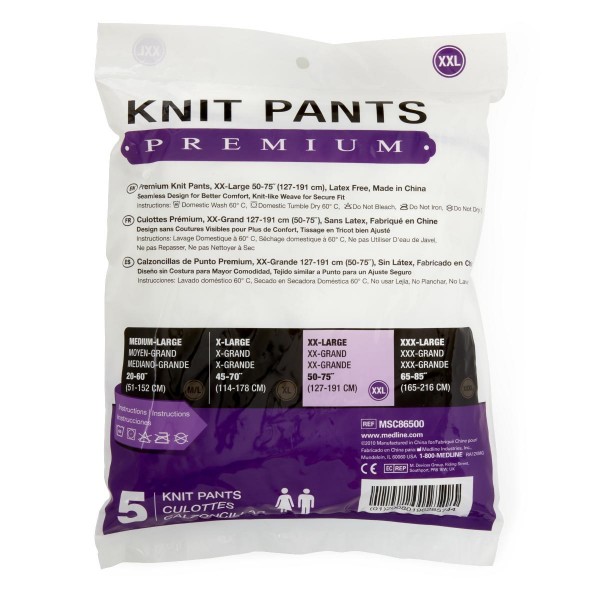 Premium Knit Incontinence Underpants,2X-Large