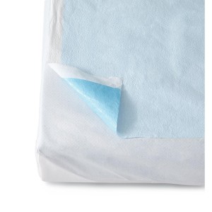 Disposable Tissue/Poly Flat Stretcher Sheets,Blue,Not Applicable