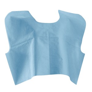 Disposable Tissue / Poly / Tissue Exam Capes,Blue,30" W X 21"L