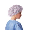 Pro Series Bouffant Caps,Pink Ribbon,Regular/Large