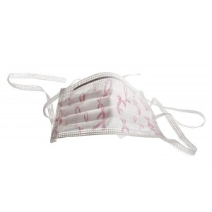 Pink Ribbon Surgical Face Masks,Breast Cancer Logo