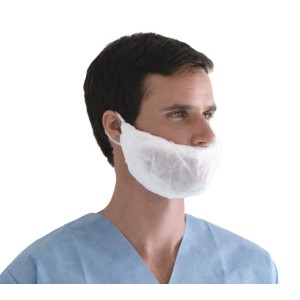 Head & Beard Covers,White,One Size Fits Most