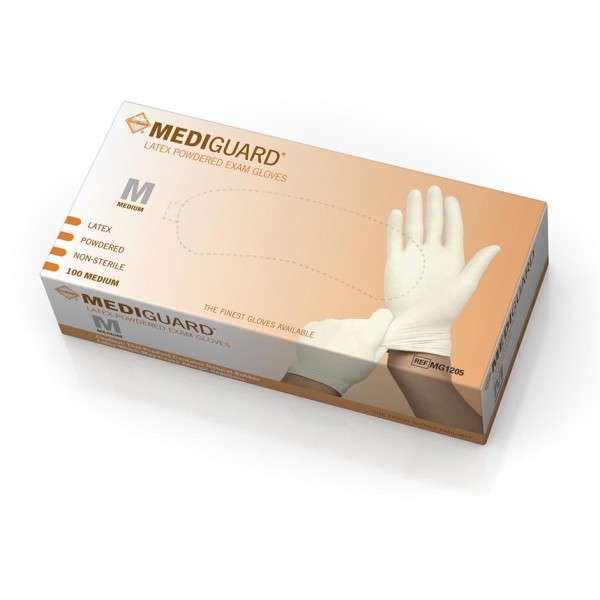 MediGuard Non-Sterile Powdered Latex Exam Gloves