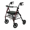 Standard Bariatric Heavy Duty Rollator,Burgundy,8"