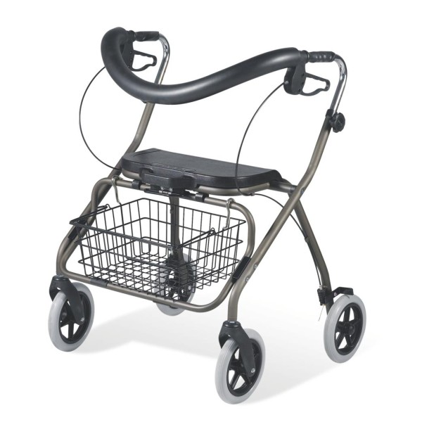 Guardian Deluxe Bariatric Rollator,Titanium,8"