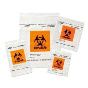 Zip-Style Biohazard Specimen Bags