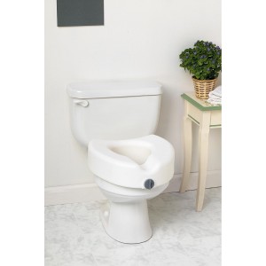 Elevated Locking Toilet Seat