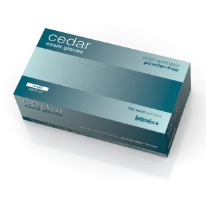 Cedar Vinyl Synthetic Exam Gloves