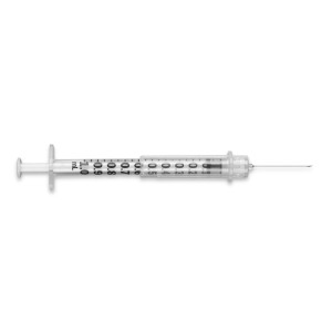 Safety TB Syringes,Clear,1.00 ML